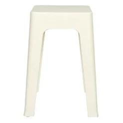 Home Deco Factory zit krukje/stoel - creme wit - 34 x 47 cm