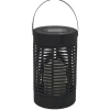 Home deco factory Zonnelantaarn tafellamp - Solar - zwart - 23 cm - kaars