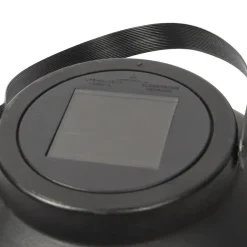 Home deco factory Zonnelantaarn tafellamp - Solar - zwart - 23 cm - kaars