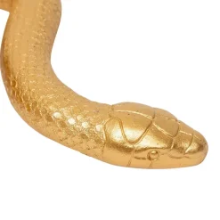 Home decoratie dieren/slangen beeldje Boa - goud - 36 x 18 cm