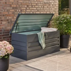 HOME DELUXE - Metalen opbergbox MEGABOX XL - 126 x 56 cm 400l antraciet