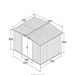 HOME DELUXE BOHIO XXL gereedschapsschuur