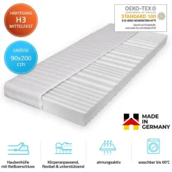 HOME DELUXE COSMOS kinderbed met lades en matras - 90 x 200 cm grijs