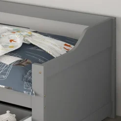 HOME DELUXE COSMOS kinderbed met lades - 90 x 200 cm grijs