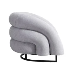 HOME DELUXE fauteuil MACA fluweel stof beige - 95 x 73 x 88 cm