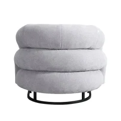 HOME DELUXE fauteuil MACA fluweel stof beige - 95 x 73 x 88 cm