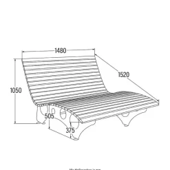 HOME DELUXE golfhouten ligstoel TAIGA incl. kussen Aantal: 2