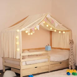 HOME DELUXE Kinderbed WOLKENLAND Naturel Met Lades