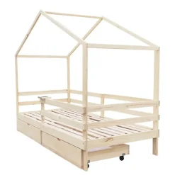 HOME DELUXE Kinderbed WOLKENLAND Naturel Met Lades
