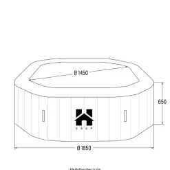 HOME DELUXE Opblaasbare Hottub Drop Zwart