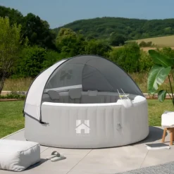 HOME DELUXE Opblaasbare Whirlpool Splash Grijs 4 st.