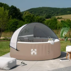 HOME DELUXE Opblaasbare Whirlpool Splash Beige 4 st.