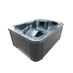 HOME DELUXE Outdoor Whirlpool ZWART MARMER Met trap en thermische afdekking