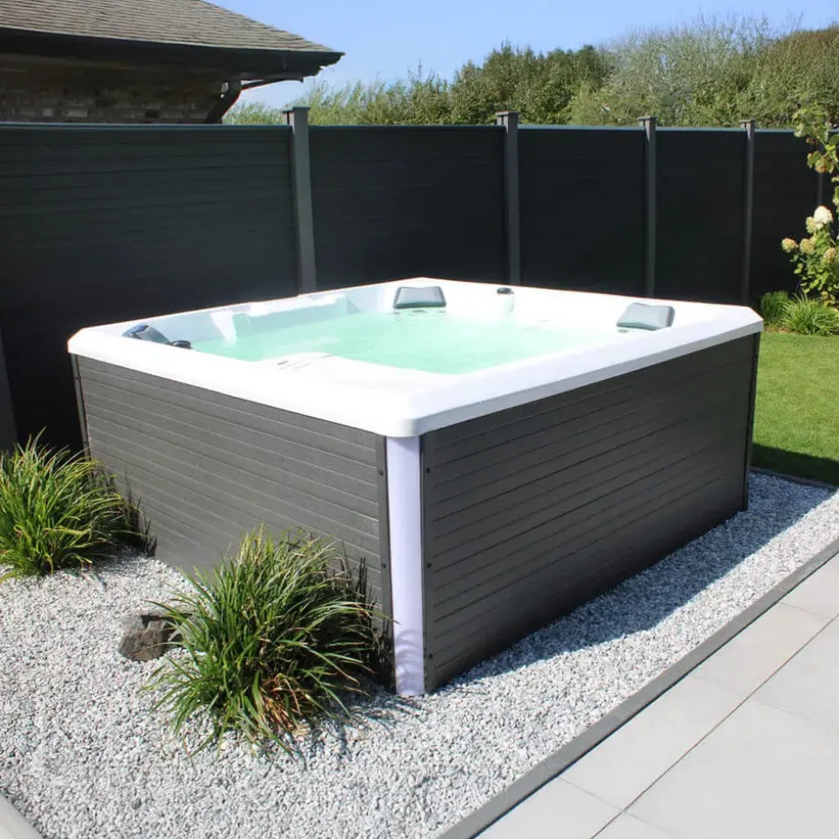 HOME DELUXE Outdoor Whirlpool STREAM BIG Met trap en thermische afdekking