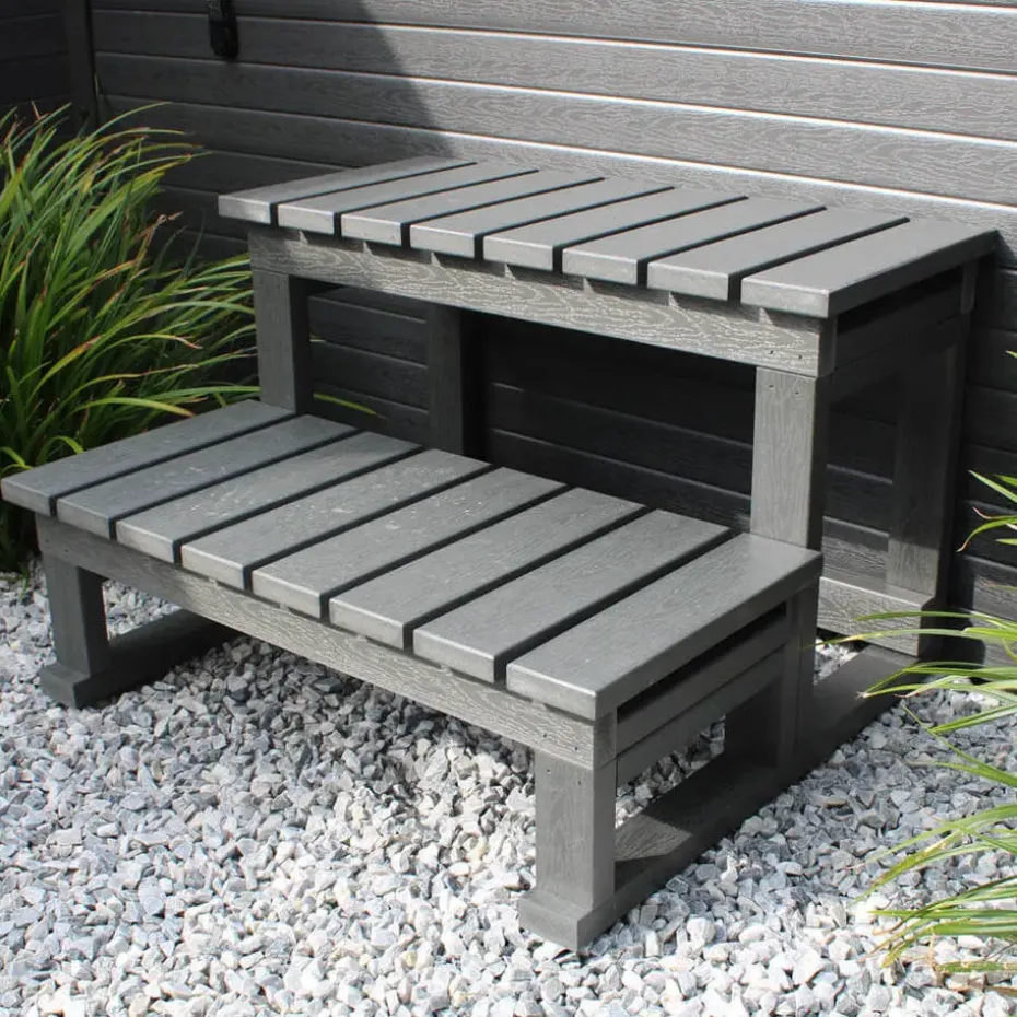 HOME DELUXE Outdoor Whirlpool STREAM BIG Met trap en thermische afdekking