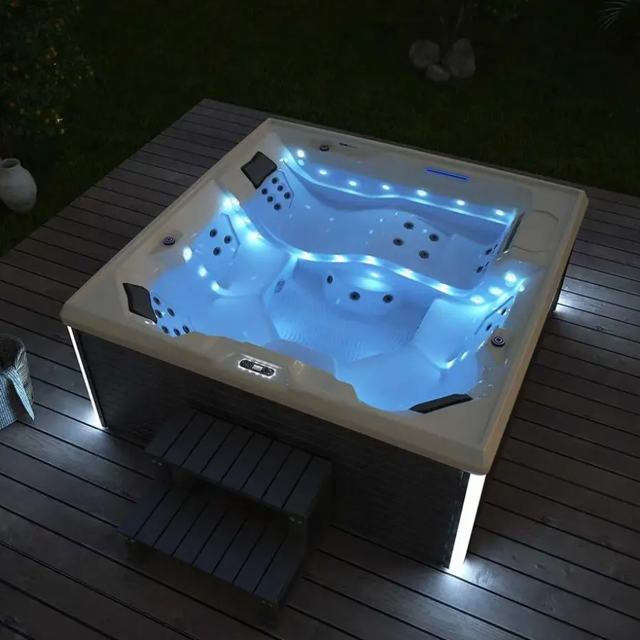 HOME DELUXE Outdoor Whirlpool STREAM BIG Met trap en thermische afdekking