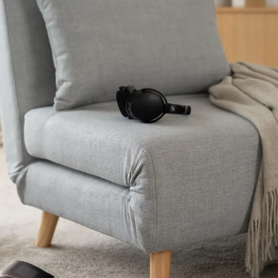 HOME DELUXE Slaapstoel SNOOZE - Beige 79 x 28 x 132 cm