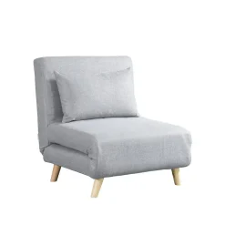 HOME DELUXE Slaapstoel SNOOZE - Grijs 79 x 28 x 132 cm