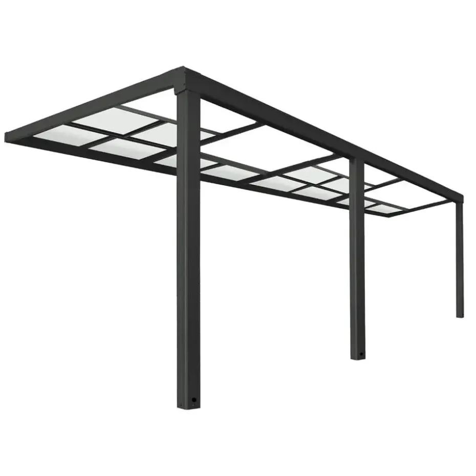 HOME DELUXE SOLIS DELUXE terrasoverkapping grijs 579 x 295 x 233 / 272 cm