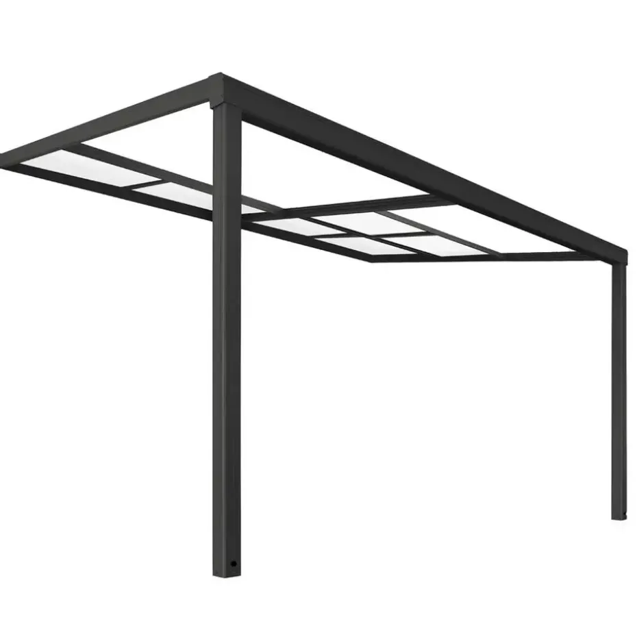 HOME DELUXE SOLIS DELUXE terrasoverkapping grijs 390 x 295 x 233 / 272 cm