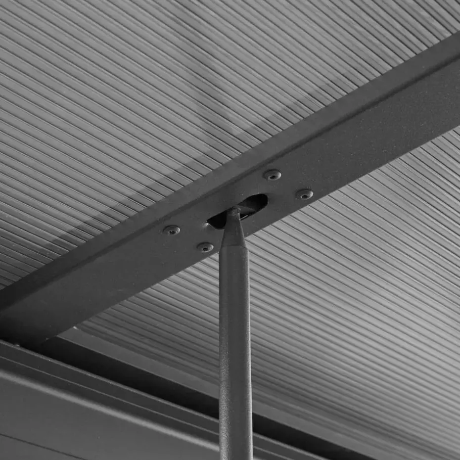 HOME DELUXE SOLIS DELUXE terrasoverkapping grijs 390 x 295 x 233 / 272 cm