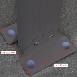 HOME DELUXE Terrasoverkapping SOLIS Grijs 312 x 303 x 226 / 278 cm