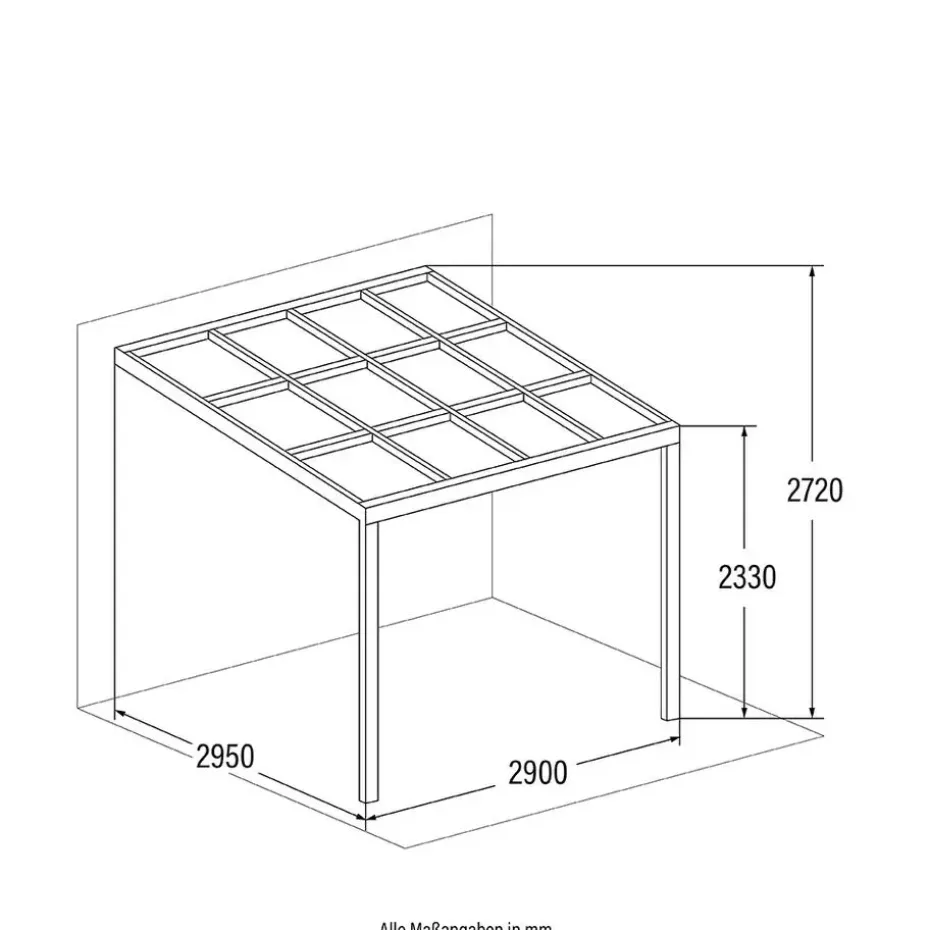 HOME DELUXE Terrasoverkapping SOLIS DELUXE grijs 290 x 295 x 233 / 272 cm