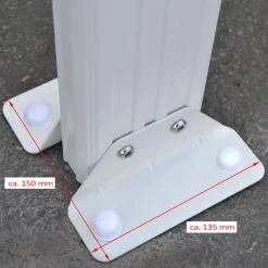 HOME DELUXE terrasoverkapping SOLIS wit 435 / 442 x 300 / 303 x 278 / 226 cm