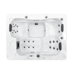 HOME DELUXE WHITE MARBLE buitenwhirlpool met opstap en thermische afdekking