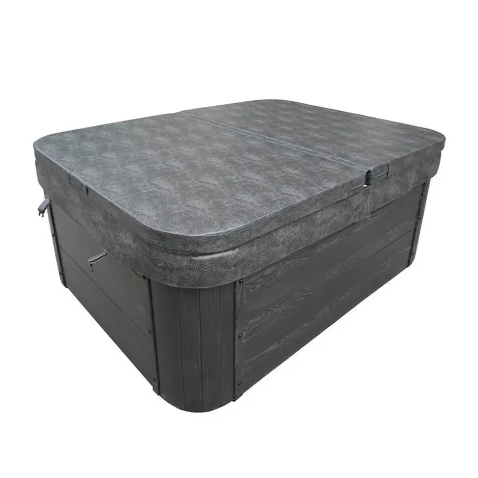 HOME DELUXE WHITE MARBLE buitenwhirlpool met opstap en thermische afdekking