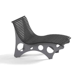 HOME DELUXE WPC golfligstoel NIRA antraciet - 148 cm