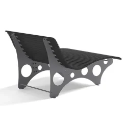 HOME DELUXE WPC golfligstoel NIRA antraciet - 148 cm