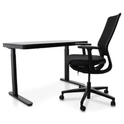Home Office - Zwart - 120 x 60 - Zit-sta bureau elektrisch verstelbaar