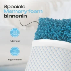 Hoofdkussen Dreamhouse – Memory Foam & Wasbare Hoes