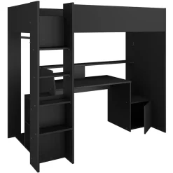 Hoogslaper Levi - zwart - 90x200 cm