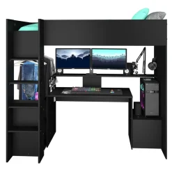 Hoogslaper Levi - zwart - 90x200 cm