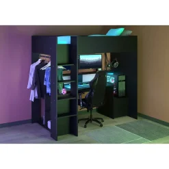 Hoogslaper Levi - zwart - 90x200 cm