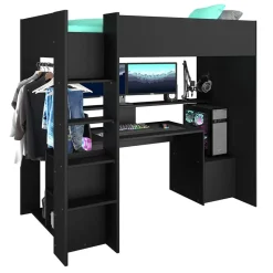 Hoogslaper Levi - zwart - 90x200 cm