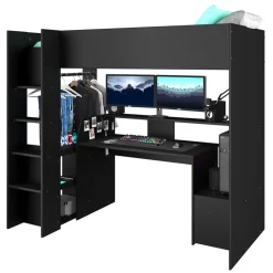 Hoogslaper Levi - zwart - 90x200 cm