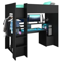 Hoogslaper Levi - zwart - 90x200 cm