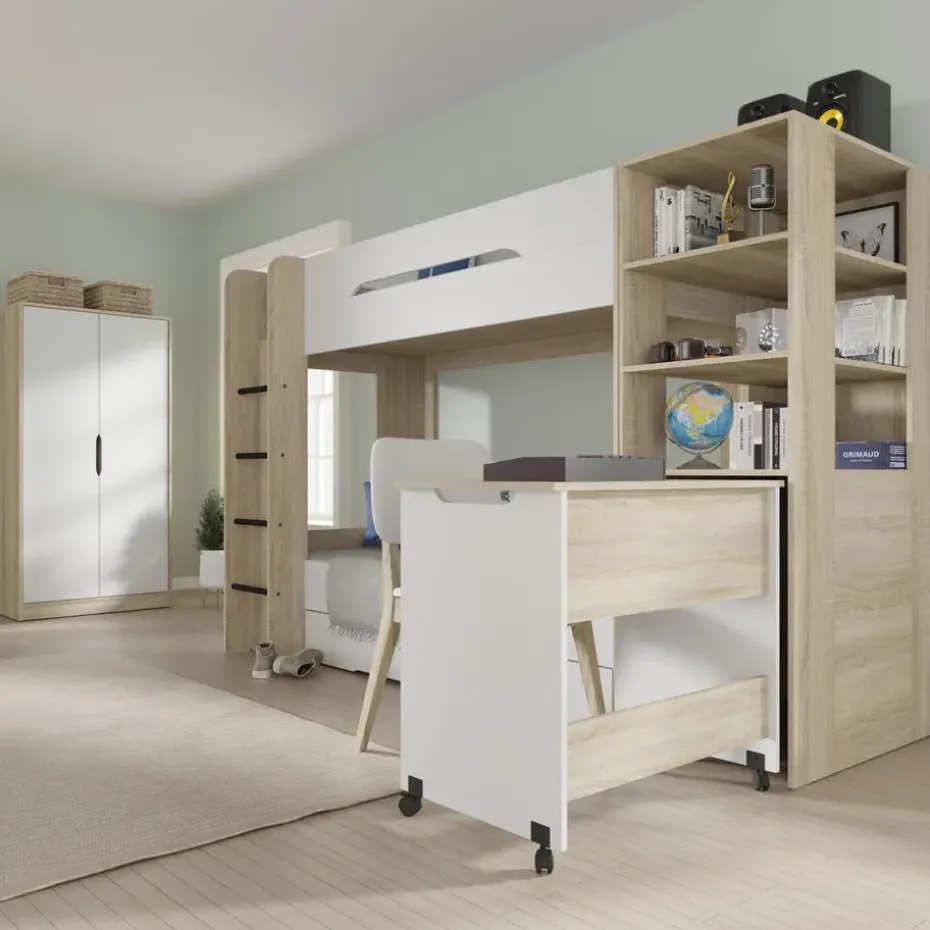 Hoogslaper Samoa sonoma eik / mat wit