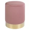 House Nordic Poef Gamby Velvet Roze Ø34x43cm
