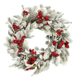 House of Seasons Belfort Kerstkrans - Ø40 cm - Groen