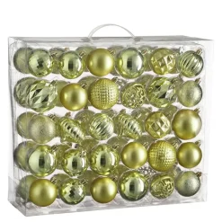 House of Seasons Kerstballen Set - 60 Stuks - Lichtgroen