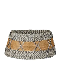 House of Seasons Kerstboomrok - H26 x Ø50 cm - Zeegras - Blauw