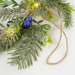 House of Seasons Kerstkrans met LED Verlichting - Ø42 cm - Groen