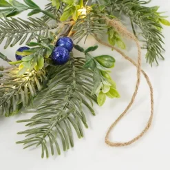 House of Seasons Kerstkrans met LED Verlichting - Ø42 cm - Groen