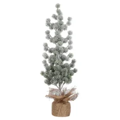 House of Seasons Kunstkerstboom in Jute - H55 x Ø25 cm - Groen Frosted