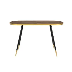 Housecraft Denise Consoletafel/ Wandtafel Hout 121x 91 cm Bruin/ Goud