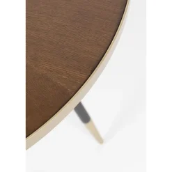 Housecraft Denise Eettafel Hout Rond 91 cm Bruin/ Goud